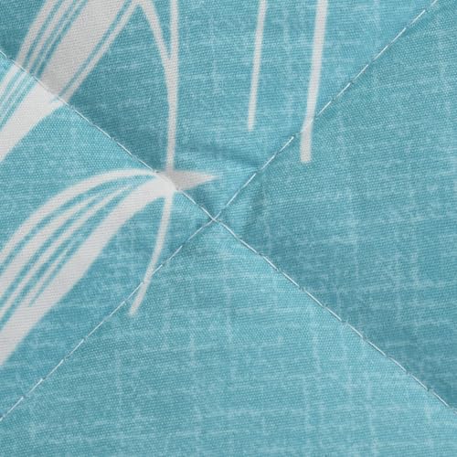 Image of VOMZER Super Soft Microfiber All-Season King Size AC Comforter (90x95 Inches) | Duvet for Double Bed with 1 Elastic Fitted Bedsheet (72x78 Inches) 2 Pillow Covers | 4 Piece Comforter Set Aqua Lily