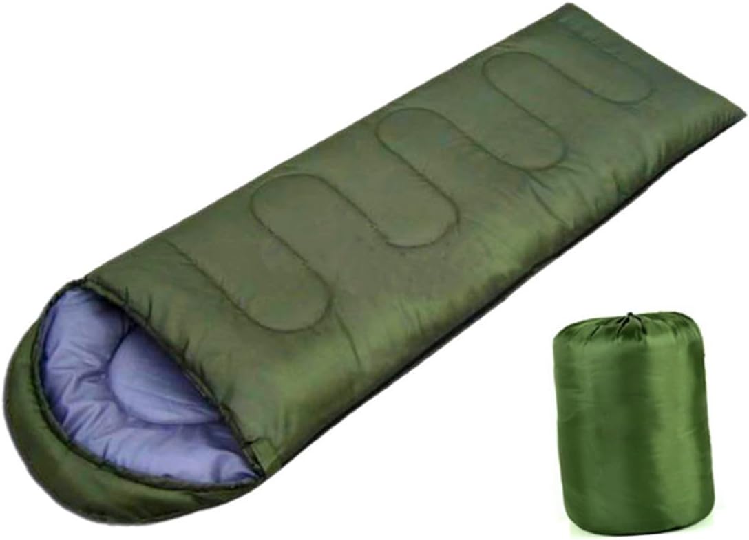 GALPADA Envelope with Hood for Camping Lightweight Outdoor for Hiking and Backpacking Compression Storage Bag Included Army Green Suitable for Spring Summer Fall