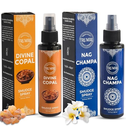 TRUMIRI Nag Champa & Copal Smudge Spray Air Freshner Negative Energy Cleansing Deodorizer