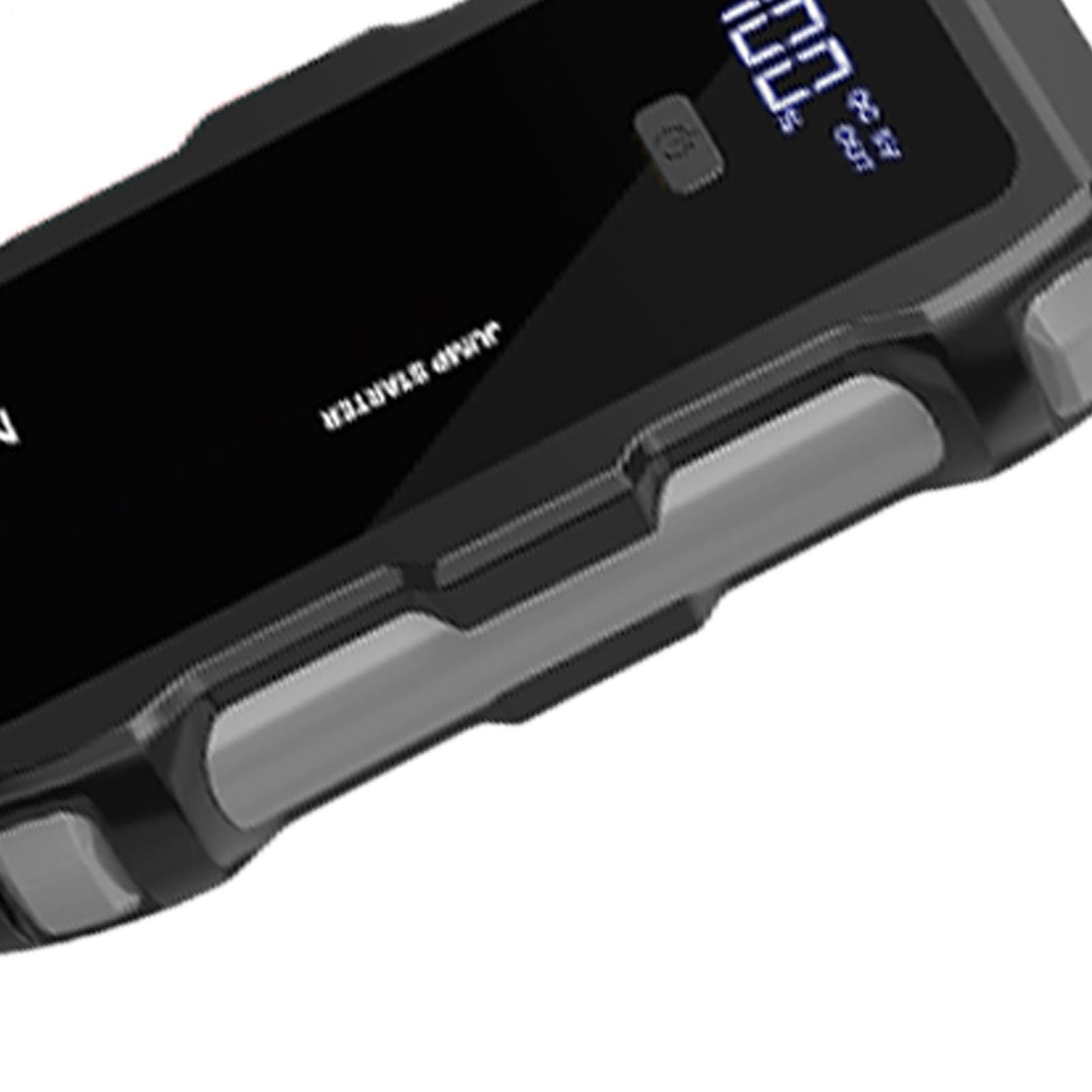 Arrancador de batería portátil, 8000 mAh, 12 V, paquete de refuerzo para sedanes y SUV, fuente de luz de emergencia de 3 modos, fuente de alimentación para motos de nieve y tractores