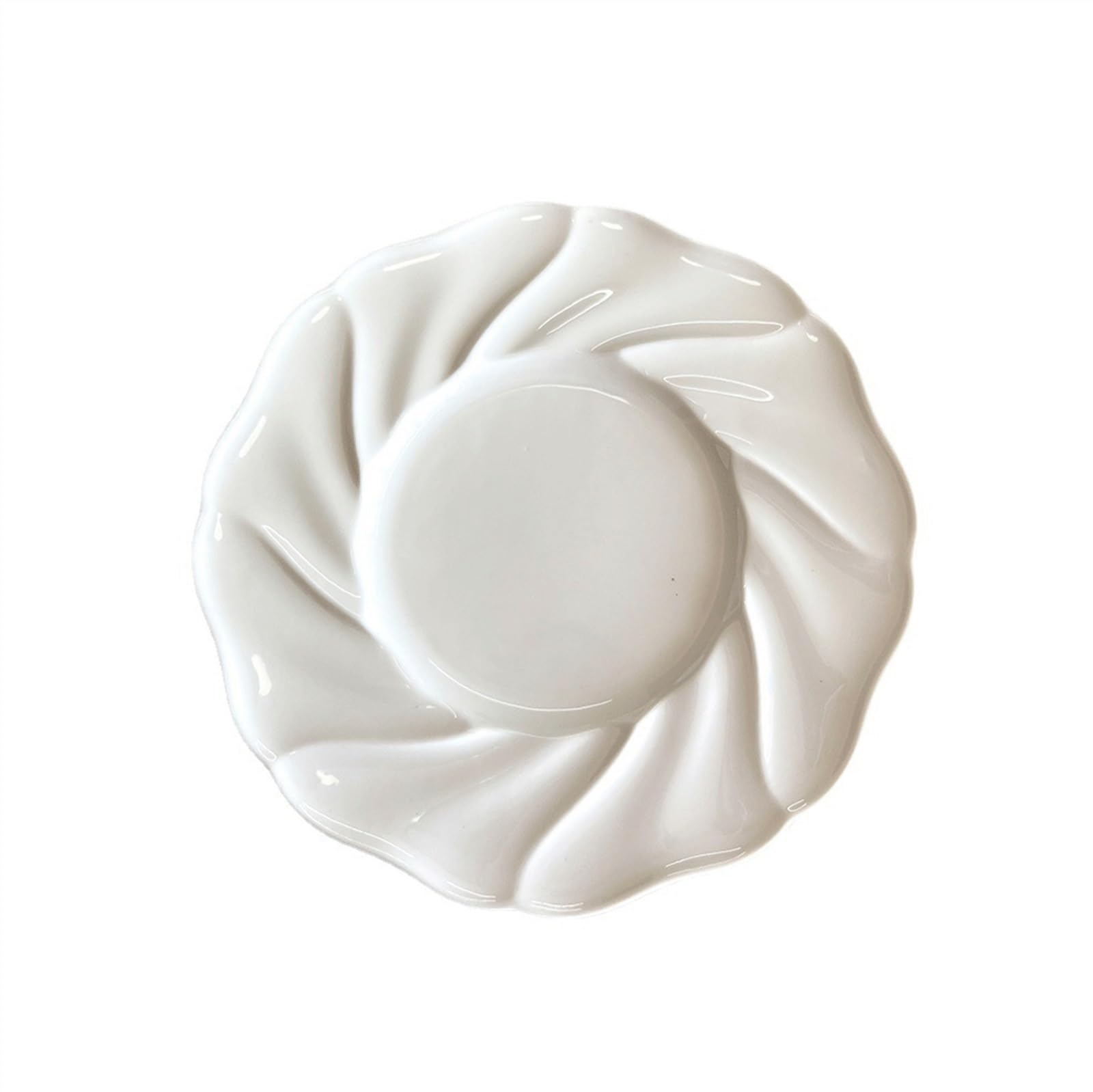 głęboki talerz 9 cali trójwymiarowy koronkowy płytki talerz na przekąski warzywny biały porcelanowy talerzyk deserowy w wysokiej temperaturze zastawa stołowa do kuchni dla restauracji Hotel