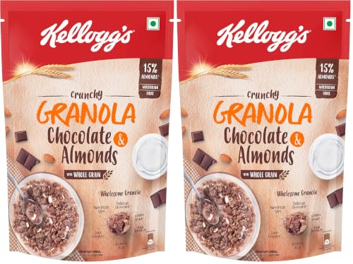 Image of Kellogg's Crunchy Granola Chocolate & Almond |Muesli |Power Breakfast | 450g (Pack of 2)