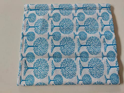 Image of Floral Printed Cotton Fabric Cloth Hand Block Print Fabric Women Material Running Jaipuri Hand Block Printed Women Dress Material Kurtis Natural 44 inch Inches Width 2.5 Meter (Pattern 28)
