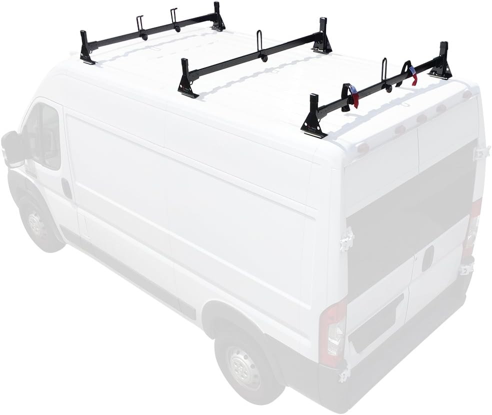 Amazon.com: Steel H1 3 Bar Van Rack System for RAM ProMaster 2013-On ...