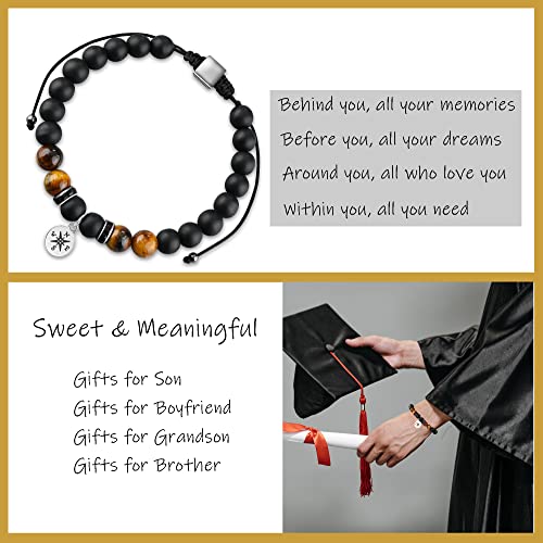Joycuff Graduation Gifts For Him 2023,Compass Bracelet Graduation Gifts For Son Brother Grandson Men，Parting Gifts For Men #TOP5