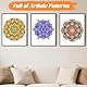 Atoke 3 Pack Mandala Malbuch für Erwachsene, Spiral gebundene Ausmalbuch für Erwachsene, 60 Mustern Mandala Erwachsene Malbuch für Stress Abbauen und Entspannen