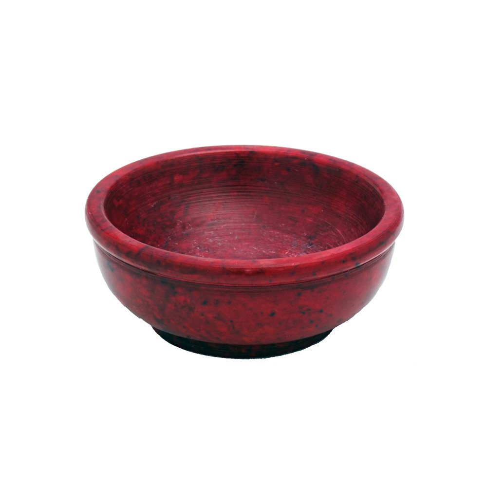 Nklaus Red Incense Burner Deco 7,5Cm Diameter Bowl Incense Burner Soapstone 7518