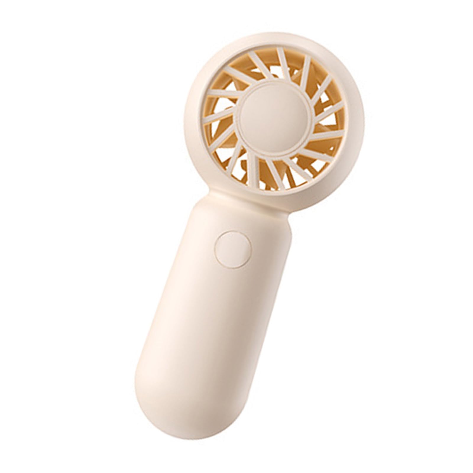 Buxuaaaa Brown Sized Cooling Fan Motor Guard Texture For Commuting Hiking Outdoor Activity Usb Rechargeable Handheld Fan