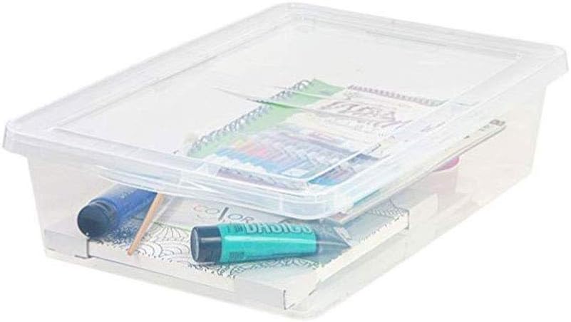 IRIS 28 Quart Clear Storage Box, 2 Pack