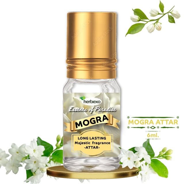 Image of Rose & Mogra Attar Combo | Long-Lasting Alcohol-Free Itra Perfume Oil | Pure Organic Natural Ittar for Men & Women | Floral Fragrance Gift Set