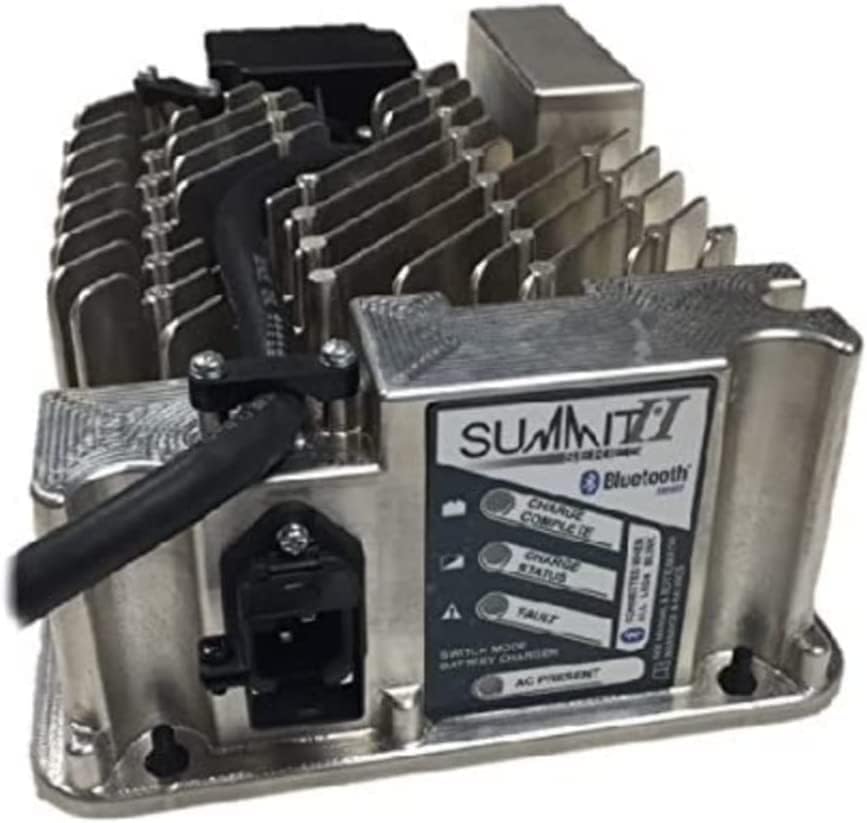 Lester For Summit Series II Battery Charger with Bluetooth 650W 36/48V With 2-Blade Gray Molded Crowsfoot Plug With 8.5 Ft. DC Cord for Club Car