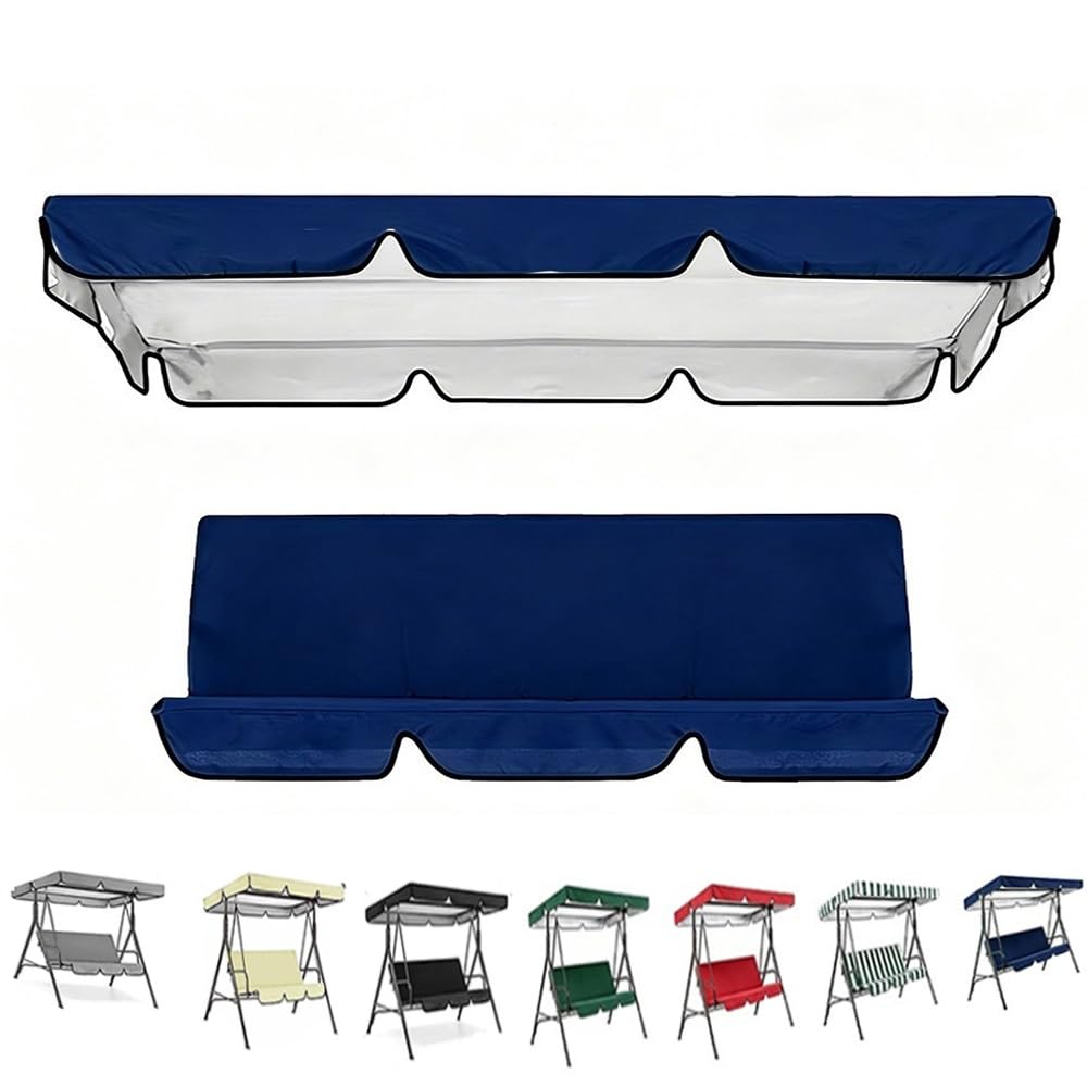 Copertura Superiore Per Dondolo Da Giardino Coprisedile Di Ricambio Per Altalena Hollywood Tetto Di Ricambio Per Dondolo Esterno(Blue,98x73in/249x185cm)