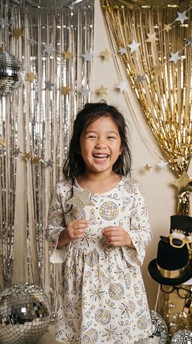 Image of Girls Long Sleeve Ruffled Dresses for Toddlers and Kids