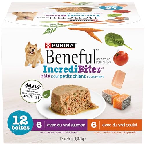 Beneful Incredibites Wet Dog Food for Small Dogs, Real Chicken & Salmon Pâté Variety Pack - 85 g Can (12 Pack) - Image 3