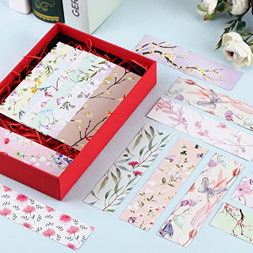 200Pcs Floral Bookmarks Bulk Bookmarks For Women 50 Designs Cool Bookmarks Bulk Book Mark Double Sided Bookmarks For Book Lovers Women Students Kids Rewards School Mothers Day Gifts #TOP5