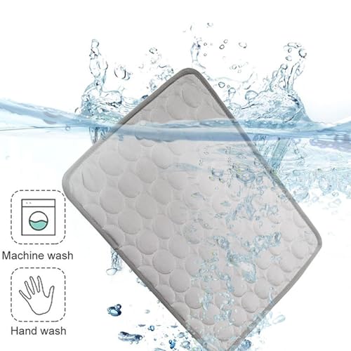 Kühlmatte Katzen und Hunde, 2 Stück 50*40 Kühldecke Hund,Kühldecke Hund Wasserdicht,Kühlmatte für Katzen Abwaschbare,Kühldecke Selbstkühlend,Geeignet für Zuhause,Draußen und Auto(Braun+Dunkelgrau)