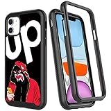 GUGU6JI Street Fashion Cool Sharkman UP Man Design Compatible iPhone 12 Case/12 Pro Case for Boy Man,Luxury Shockproof Rugged Cover Dual Layer Soft TPU + Hard PC Bumper Full-Body Protective Case