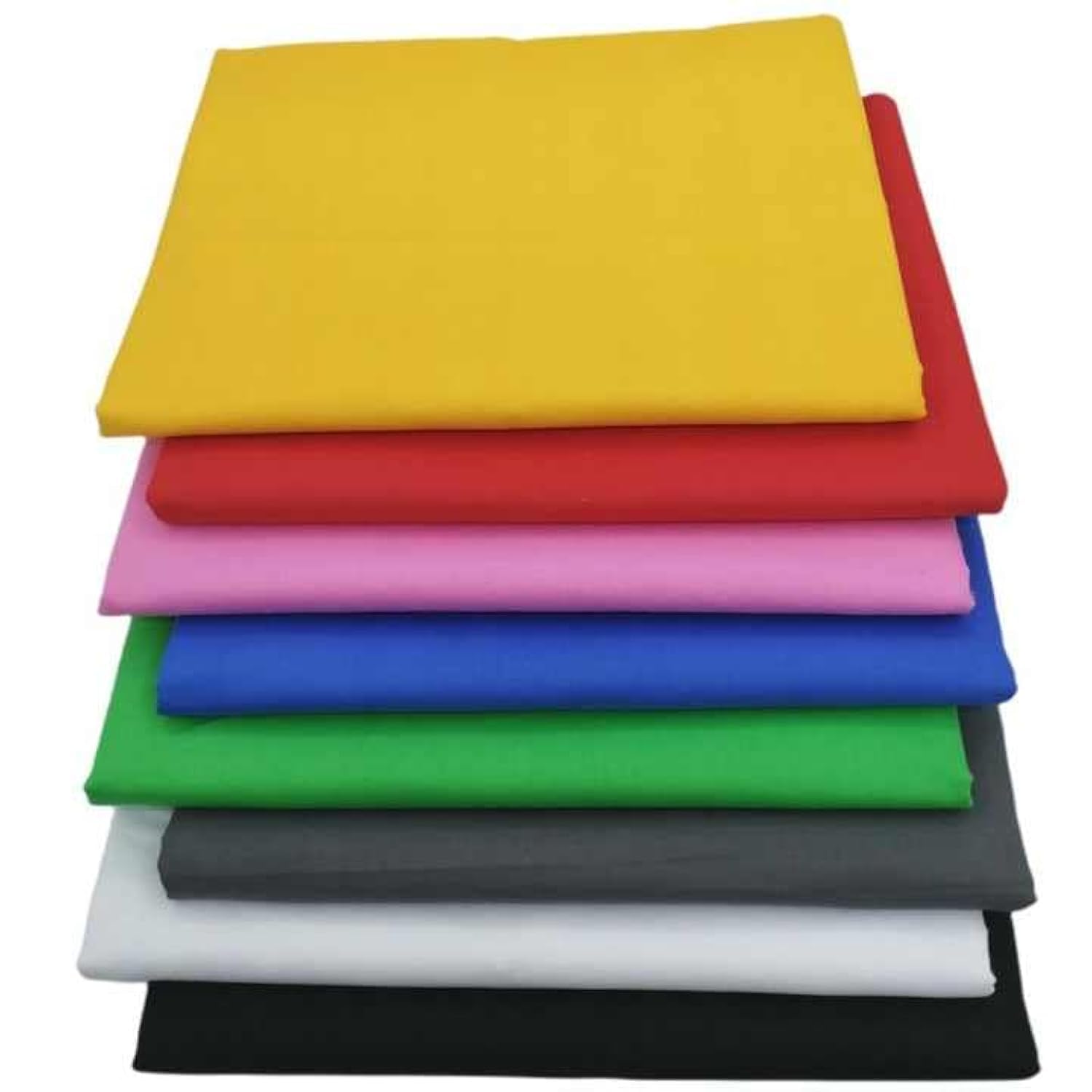 CraftsFabrics Pre-Cut 40cm x 50cm Solid Color Cotton Craft Fabric 8pcs/lot Fat Quarter Bundles for Patchwork Sewing (Colour 5)