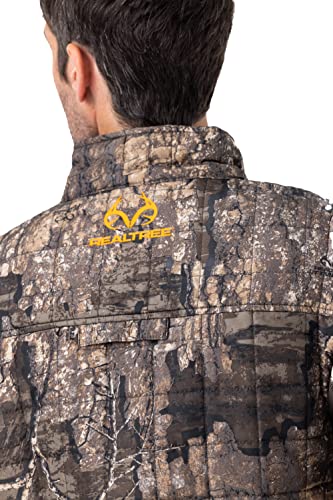 Realtree Men's EDGE/Timber Camo and Blaze Orange Hunting Reversible Puffer Vest Jacket, Water Repellent (M-5XL)4