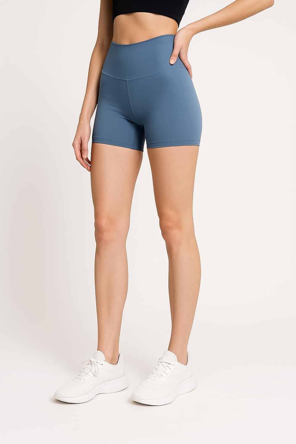 SunplusTrade High Waisted Biker Shorts for Women 4.5" – Tummy Control, Compression, Soft Spandex, Non-See-Through, Workout