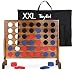 Produktbild Toyfel Vier Gewinnt Spiel XXL Holzspielzeug Groß  Spielklassiker 4 Gewinnt aus FSC® Holz Indoor & Outdoor Spiele  Premium Gesellschaftsspiel für Erwachsene & Kinder ab 4 Jahren  Ace
