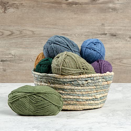 Image of Knit Picks Wool of the Andes Blue 100% Wool Yarn Pack for Knitting | 10 skeins (500g total) of soft worsted weight crocheting yarn in Tranquil color, good for felting.
