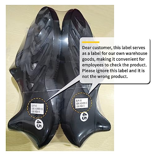Foam Runner Shoes For Men, Cloud Slides Slippers Walking Sneakers Thick Sole Non-Slip, Eva Beach Pillow Platform Sandals Super Soft, Unisex Foam Runners Breathable Quick-Drying Couple Shoes Black #TOP4