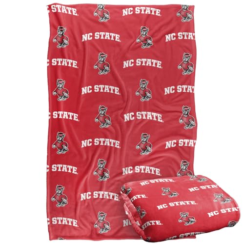 LOGOVISION North Carolina State University Logo Pattern Silky Touch Super Soft Throw Blanket 36"x58"