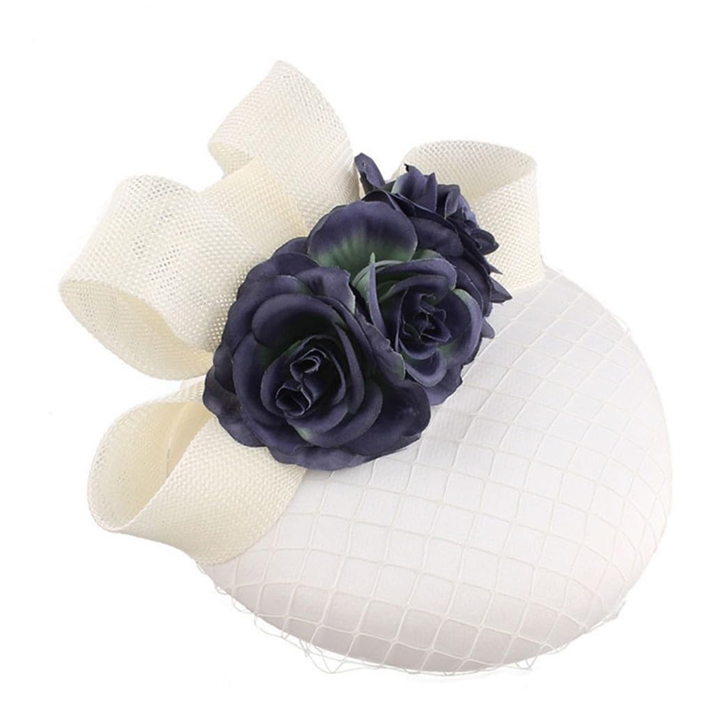 Amazon.com: YMGSCC Elegant Church Wedding Chic White Hats  display picture 1