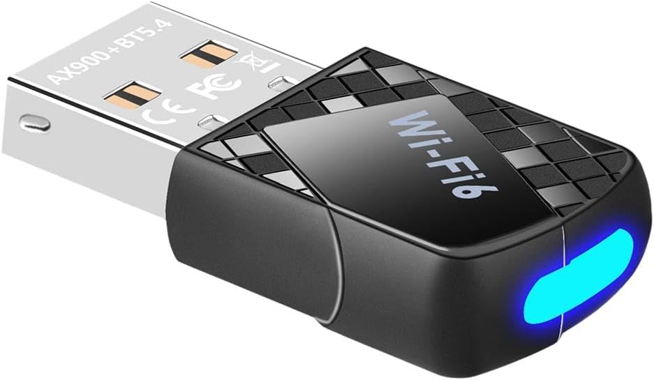Mini USB WiFi Adapter,WiFi 6 Network Card, Dual-Band AX900M Adapter Bluetooth 2.4GHz with 5.4,600Mbps 286Mbps 5G &