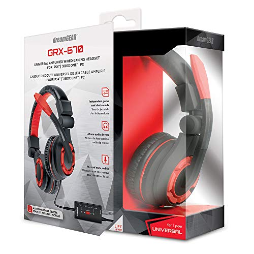 Fone de Ouvido Headset Gamer GRX-670 Dreamgear DGUN-2588 Preto e Vermelho