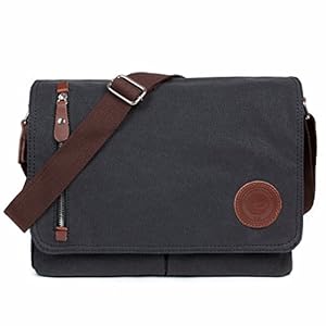 LOSMILE Schoudertas, vintage canvas schoudertas voor heren.