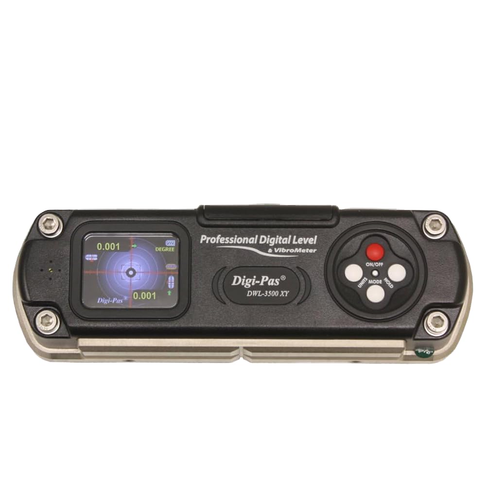 Digi-Pas DWL3500XY 2-Axis Digital Master Precision Level & Inclinometer with BLUETOOTH, 0.0002”/ft (0.02mm/M) 6 Inch + PRO Software