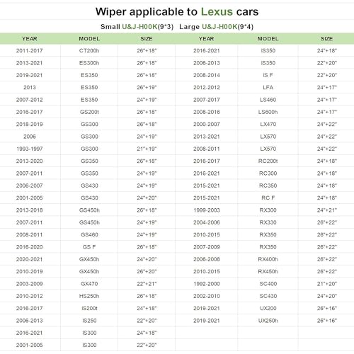 Windshield Wiper for IS200t 2016-2017|IS300 2016-2021,24