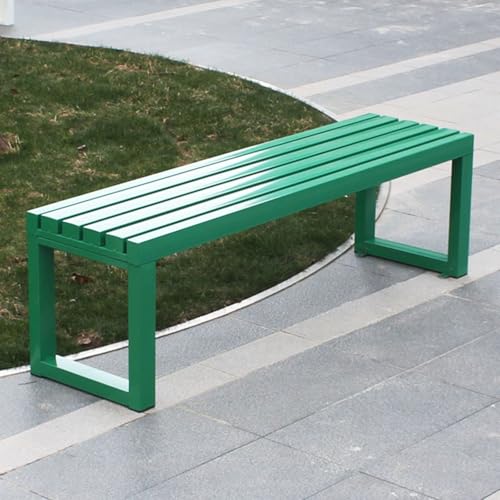 Banc de jardin en métal résistant aux intempéries structure durable - 2