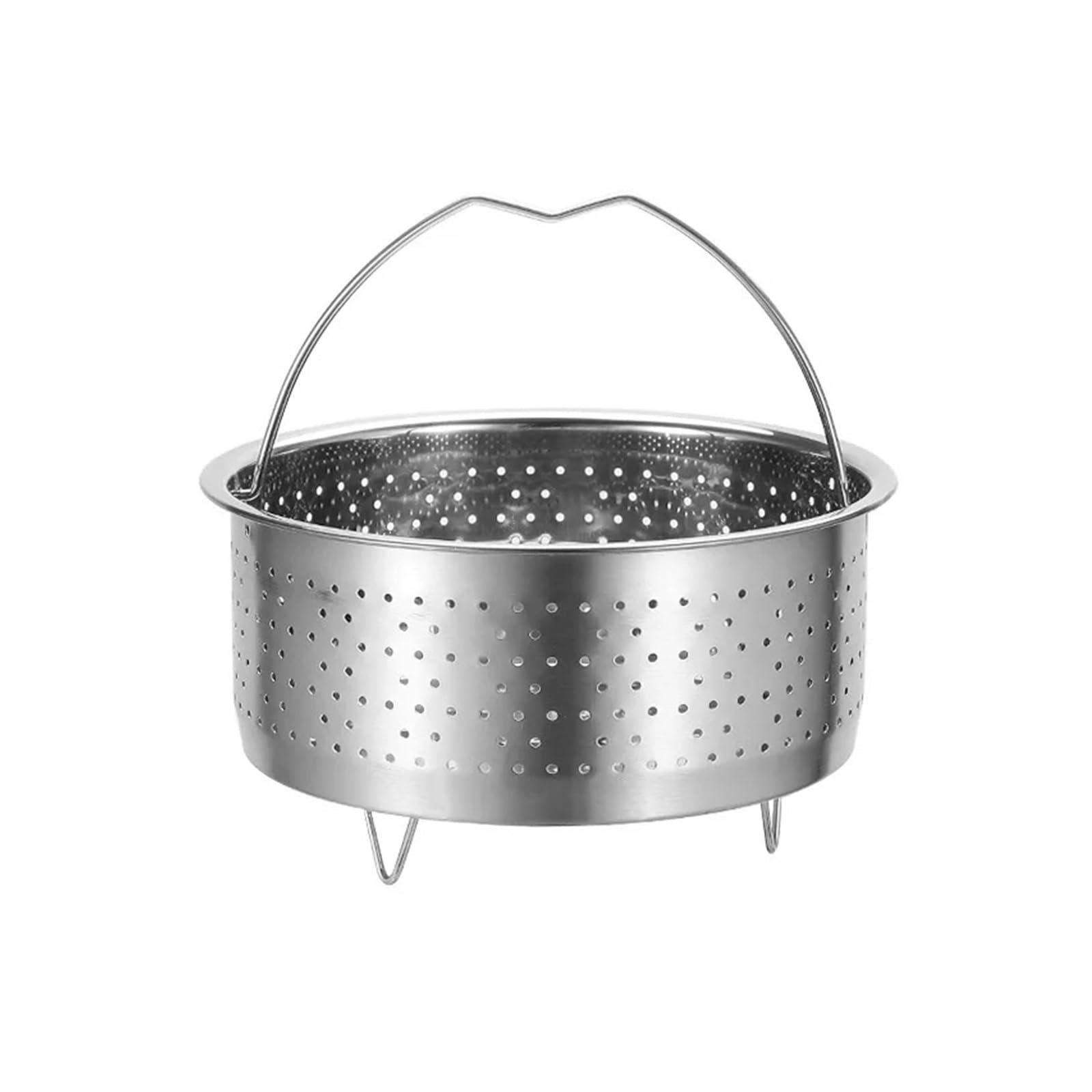 Cesta de vapor acero inoxidable con mango silicona for olla a presión arrocera, rejilla, escurridor, utensilios cocina Cesta de vapor inox(22cm)