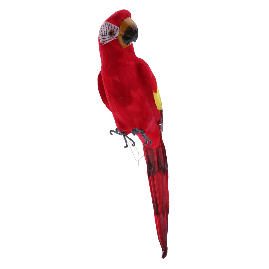 Large Artificial Parrot Bird Realistic Home Decor Budgie Taxidermy Purple