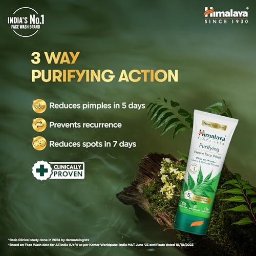 Image of Himalaya Purifying Neem Face Wash 150ml + Himalaya Purifying Neem Face Serum 15ml Regime pack
