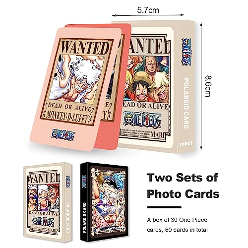 IOSCDH 2 Pack/60pcs One Piece Photo Cards One