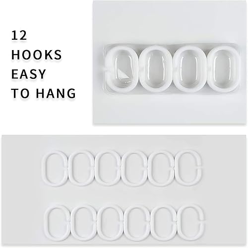 Miniatura 7 de YLOKPA0412 - Cortina de ducha de ajedrez con cuadrícula geométrica en blanco y negro, 72 x 72 pulgadas, tela lavable, juego de mesa para niños y