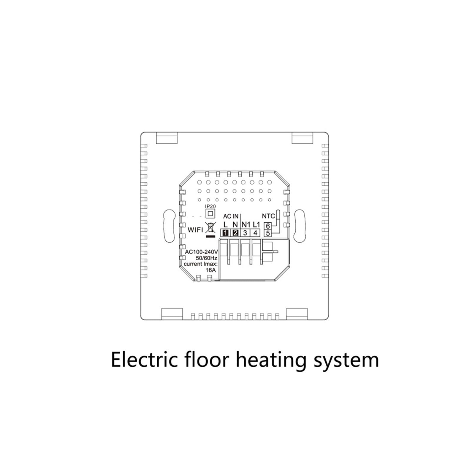 Thermostat Connecté, Contrôleur de température de Thermostat Intelligent for Affichage d'humidité de Chauffage par Le Sol électrique de chaudière à gaz,pour la Maison(PTC26)