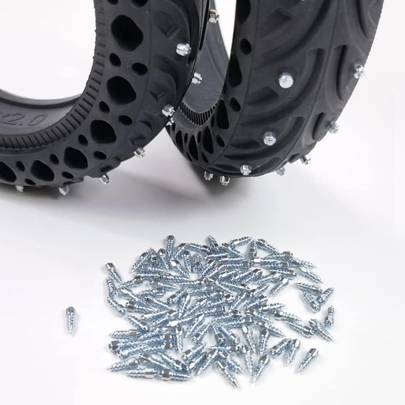Spikes for Tires Universal Scooter Wheel Tire Snow Spikes Studs Tires Anti-Slip Screw Stud Trim - (Color: Yellow)