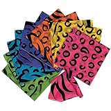 Fun Express Unisex-Adult Bandanas - Versatile Multi-Color Cotton Fabric Accessories for Men & Women - Ideal for Fashion Sports Outdoor Activities DIY Projects & Team Events - Assorted Colors 12 Pieces