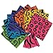 Fun Express - Neon Animal Print Bandannas - Apparel Accessories - Hats - Bandannas - 12 Pieces