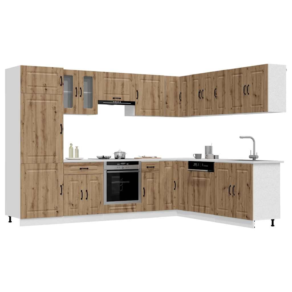 14-TLG. Küchenschrank-Set Kalmar Artisan-Eiche Holzwerkstoff