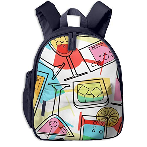 Preisvergleich Produktbild Kinderrucksack Kleinkind Jungen Mädchen Kindergartentasche Trinken Sie Cocktails 1950S Mid Backpack Schultasche Rucksack