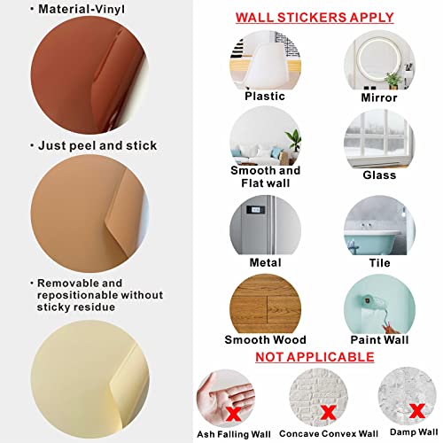 Kazova Circle Wall Decals Abstract Modern Polka Dot Decals Minimalist Wall Stickers Removable Peel And Stick Wall Decals For Living Room Office Farmhouse Decor (15.75X47.24Inches Includes 3Pcs) #TOP2