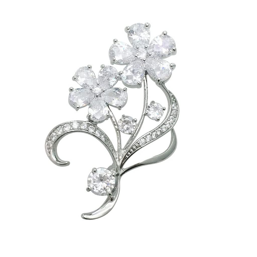 KKXXYQFC Damen-Brosche in Blumenform, kleine frische Strass-Brosche für Kleidungsaccessoires