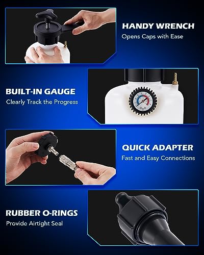 image for Orion Motor Tech Pressure Bleeder, 2.5L Pressure Brake Bleeder Set wit