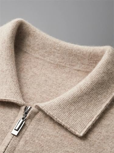 Men's Lapel Cashmere Cardigan Winter Business Casual Wool Knitwear Rib Knit Cardigan Sweater3